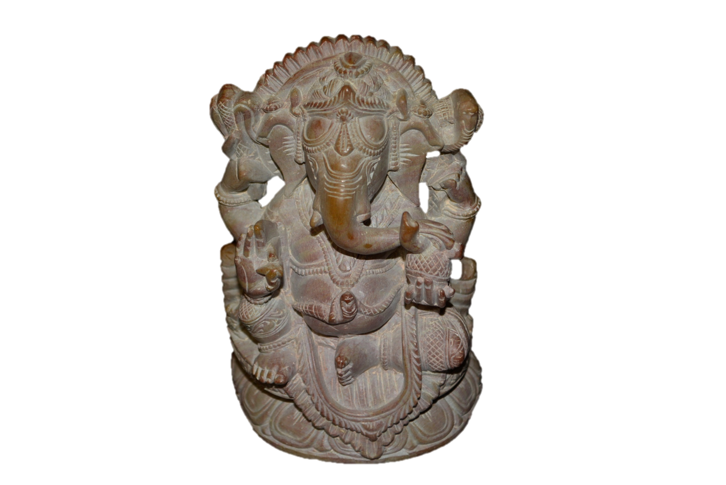 Handcrafted Sculpture Soapstone Elephant Head God Ganesha - Small by OMSutra