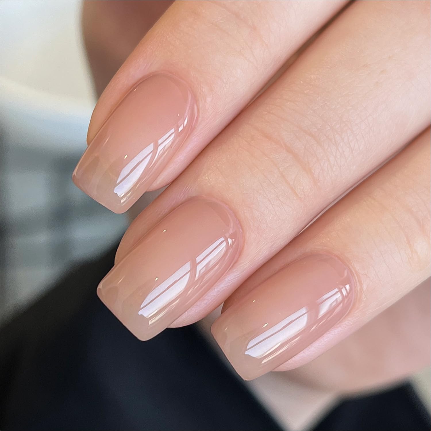 GAOY Sheer Light Pink Gel Nail Polish, 16ml Jelly Milky White Peach Translucent Color 1352 UV Light Cure Gel Polish for Nail Art DIY Manicure and Pedicure at Home