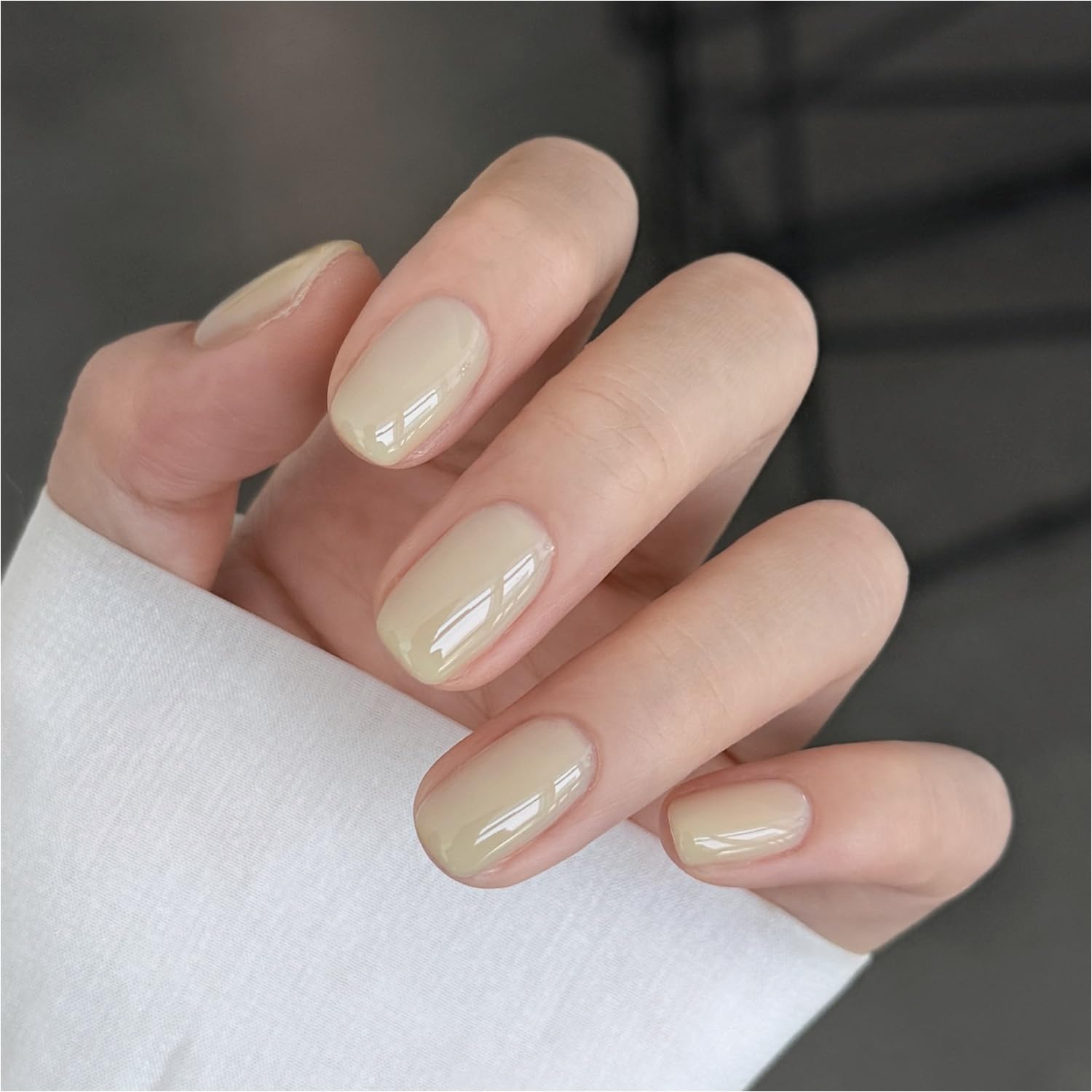 GAOY Sheer Light Pink Gel Nail Polish, 16ml Jelly Milky White Peach Translucent Color 1352 UV Light Cure Gel Polish for Nail Art DIY Manicure and Pedicure at Home