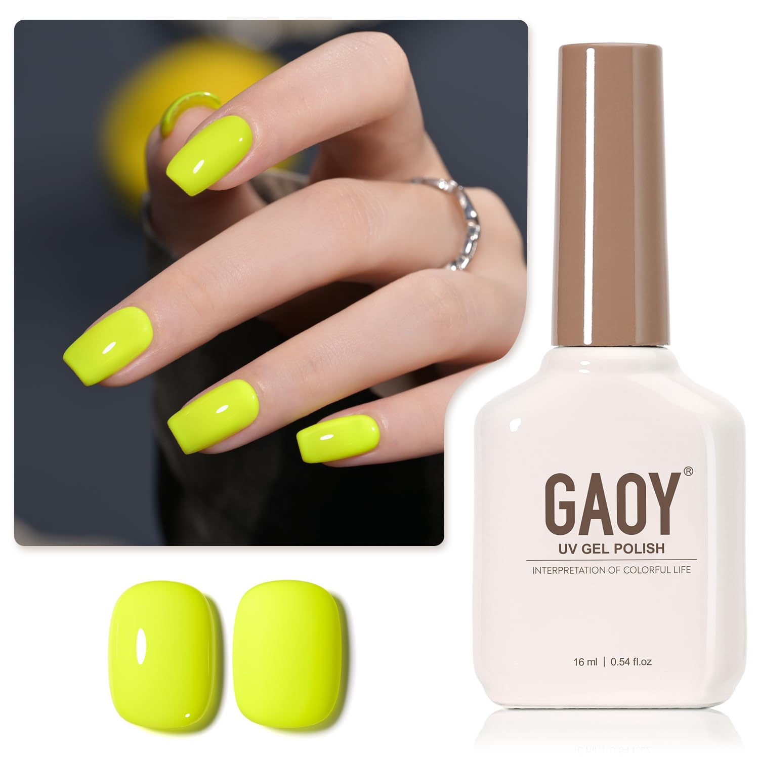 GAOY Sheer Light Pink Gel Nail Polish, 16ml Jelly Milky White Peach Translucent Color 1352 UV Light Cure Gel Polish for Nail Art DIY Manicure and Pedicure at Home
