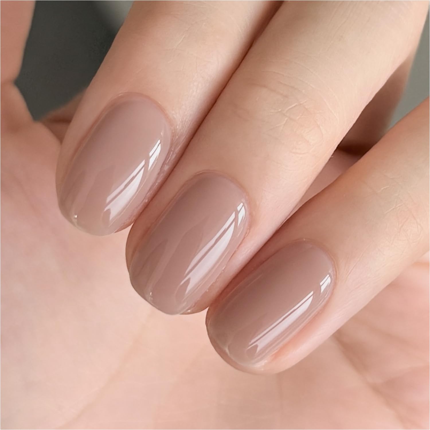 GAOY Sheer Light Pink Gel Nail Polish, 16ml Jelly Milky White Peach Translucent Color 1352 UV Light Cure Gel Polish for Nail Art DIY Manicure and Pedicure at Home