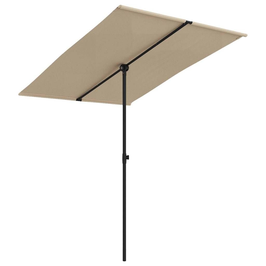 Garden Parasol with Aluminum Pole 6.6'x4.9' Taupe