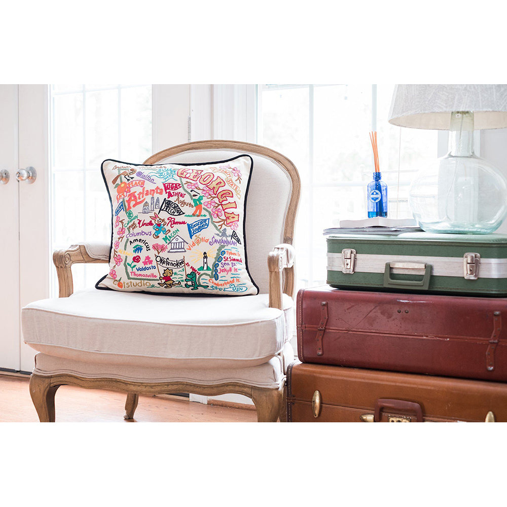 Georgia Hand-Embroidered Pillow