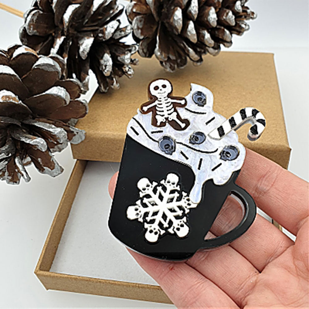 Gingerdead Latte Brooch by Cherryloco