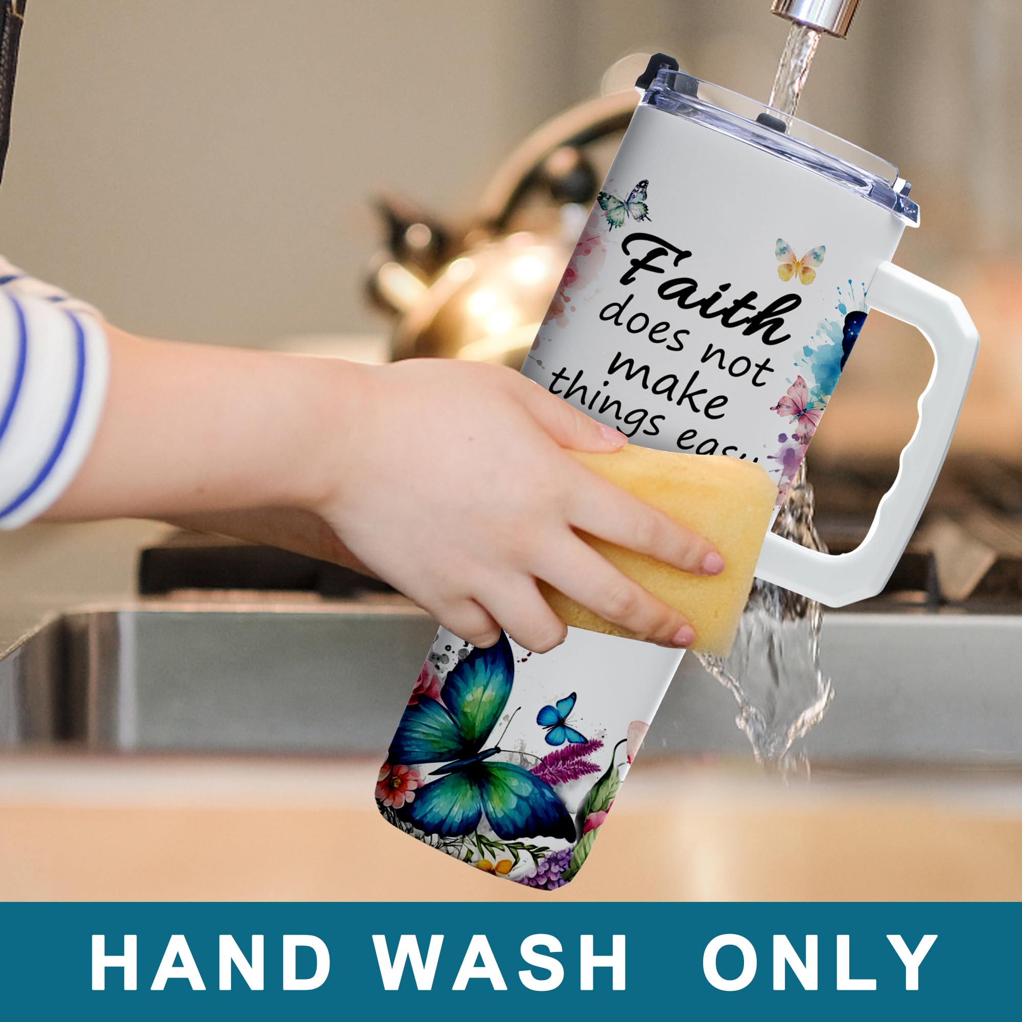 Gome 40oz American Flag & Eagle Tumbler – Patriotic 4th of July Gifts for Men, Veterans & Military, Insulated Stainless Steel Cup with Handle, Lid & Straw, Independence Day Gift for Dad