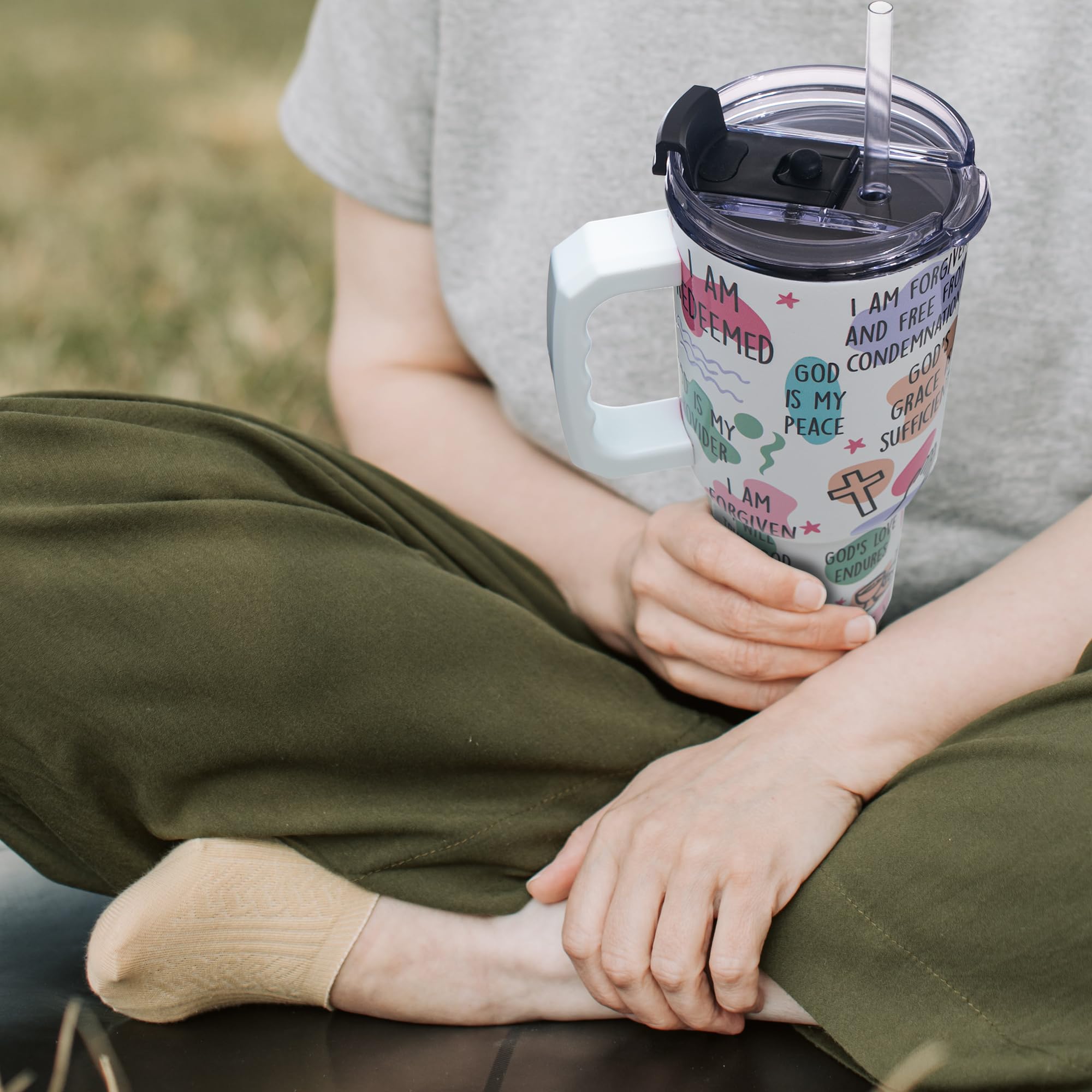 Gome 40oz American Flag & Eagle Tumbler – Patriotic 4th of July Gifts for Men, Veterans & Military, Insulated Stainless Steel Cup with Handle, Lid & Straw, Independence Day Gift for Dad