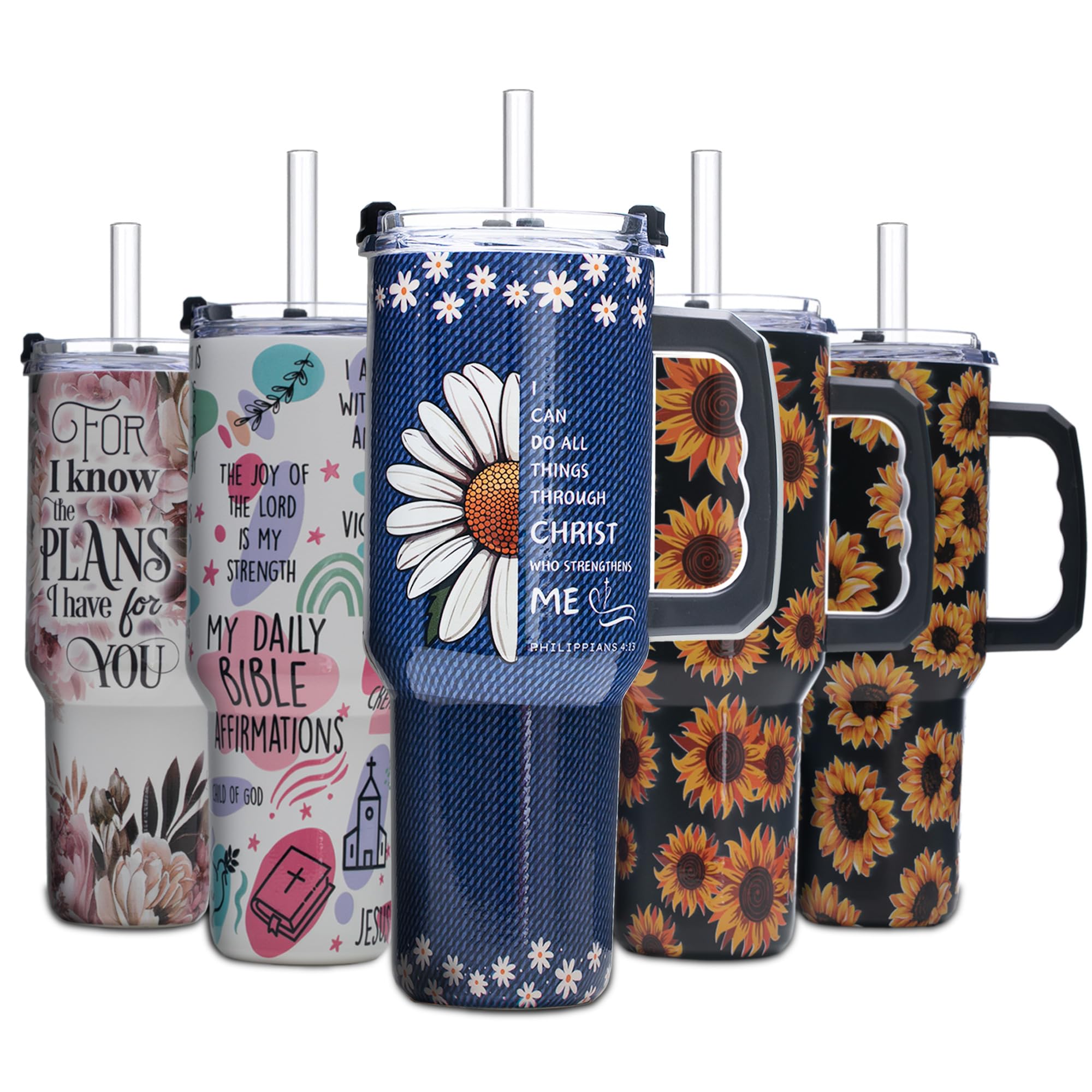 Gome 40oz American Flag & Eagle Tumbler – Patriotic 4th of July Gifts for Men, Veterans & Military, Insulated Stainless Steel Cup with Handle, Lid & Straw, Independence Day Gift for Dad