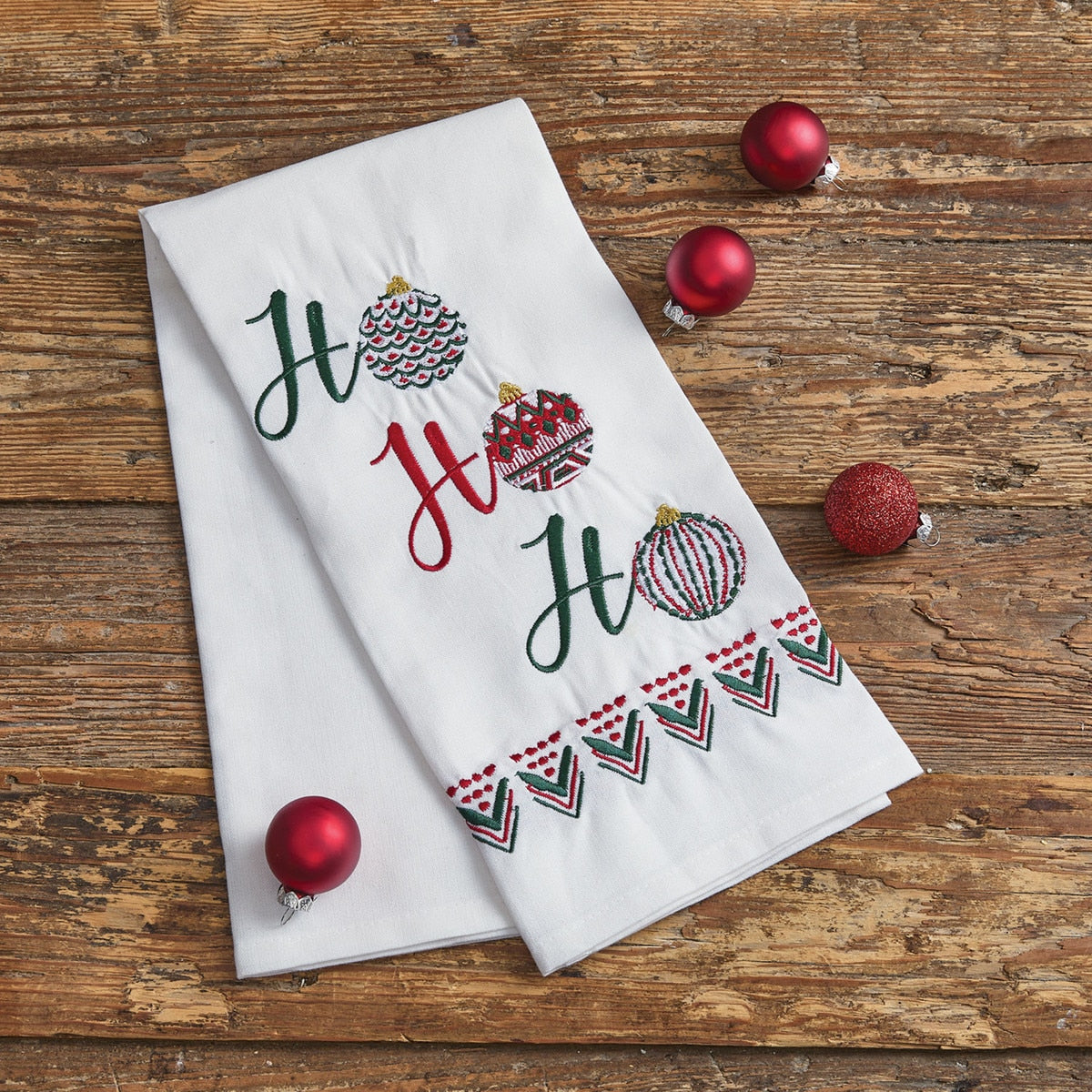 Winter Moment Embroidered Decorative Dishtowel