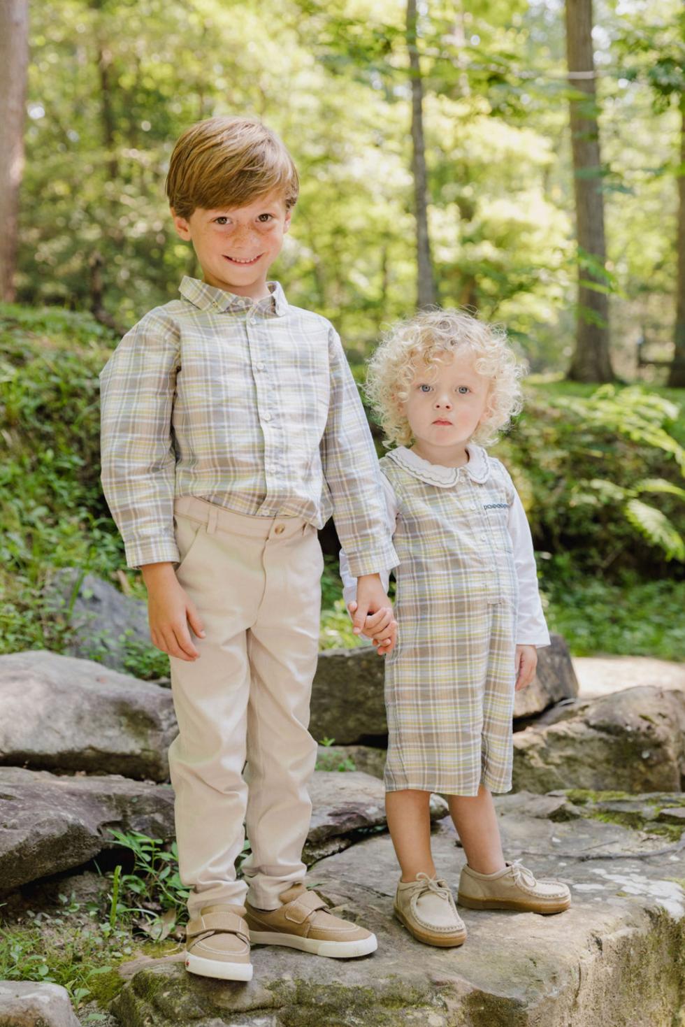 Grayson Shirt in Lemon Sky Check