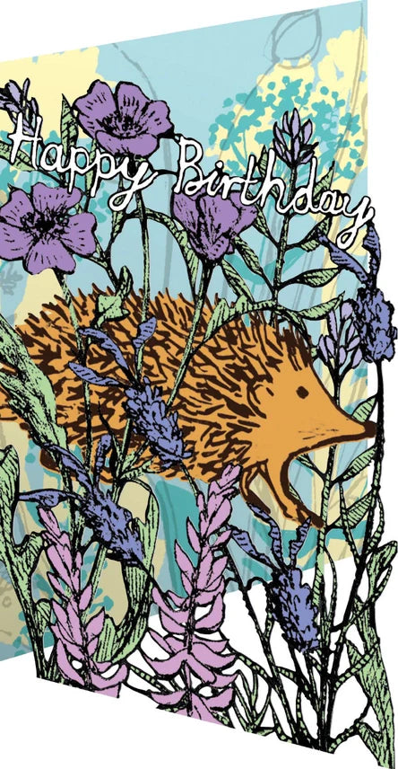 Hedgehog Lasercut Birthday Card
