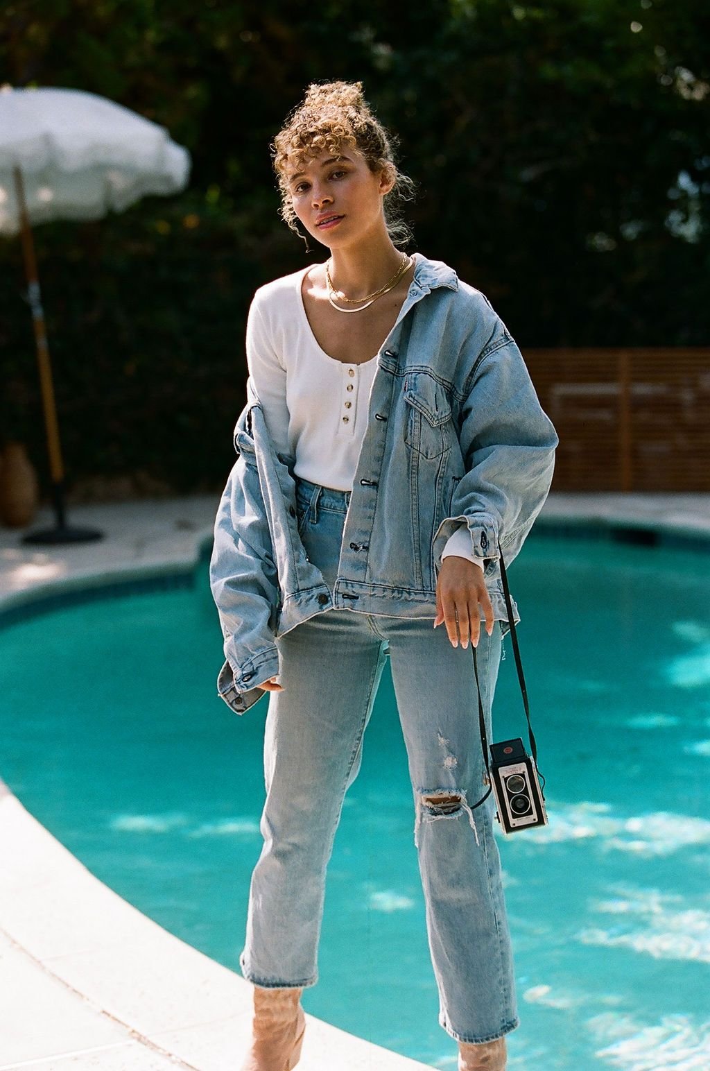 Henley Shirt | White Rib