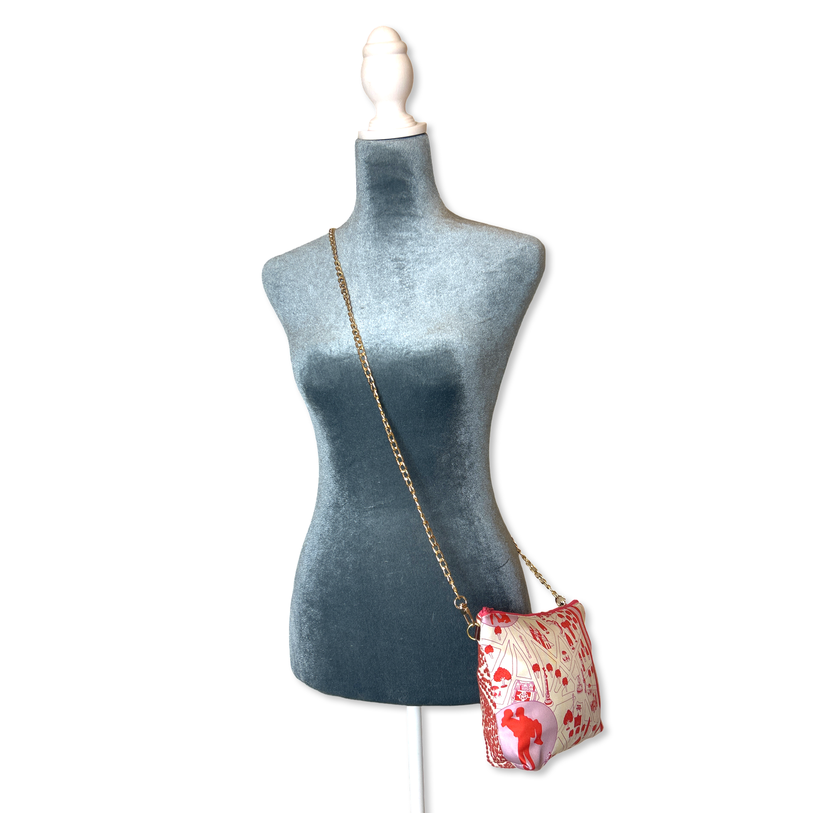 Nouveaux Amoureux de Paris Vintage Scarf Crossbody Bag