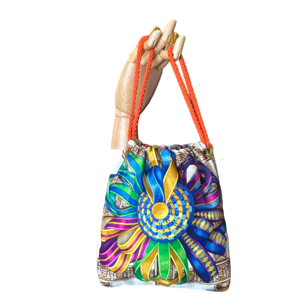 Rubans du Cheval Blanc Vintage Scarf Drawstring Crossbody Bag