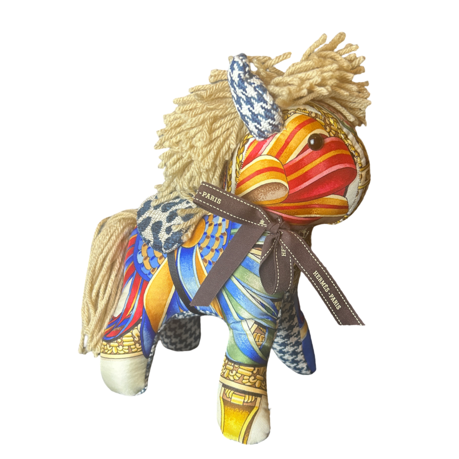 Rubans du Cheval Vintage Silk Scarf Patchwork Pony