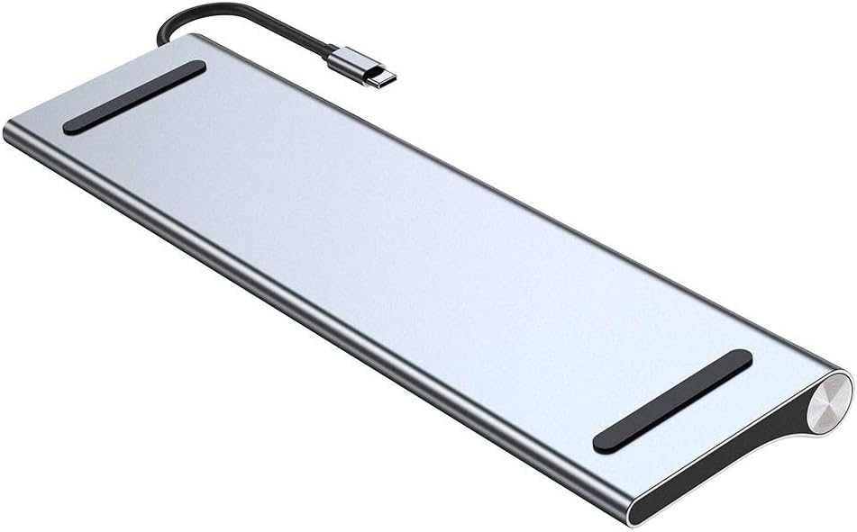 HIEARCOOL UCN-3270 USB Type C Hub Pro Laptop Docking Station 11 in 1 Gray