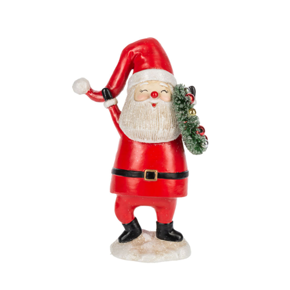 Holly Jolly Santa Figurines Set of 2