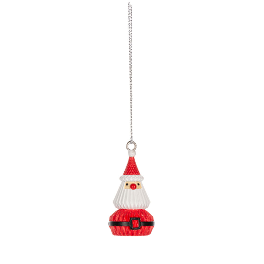 Honeycomb Santa & Snowman Ornaments Set of 2