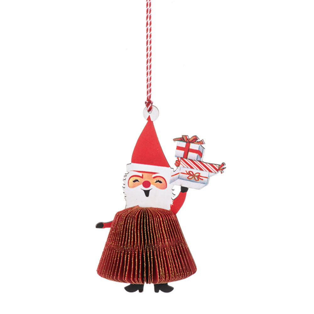 Honeycomb Santa Ornaments Set of 3