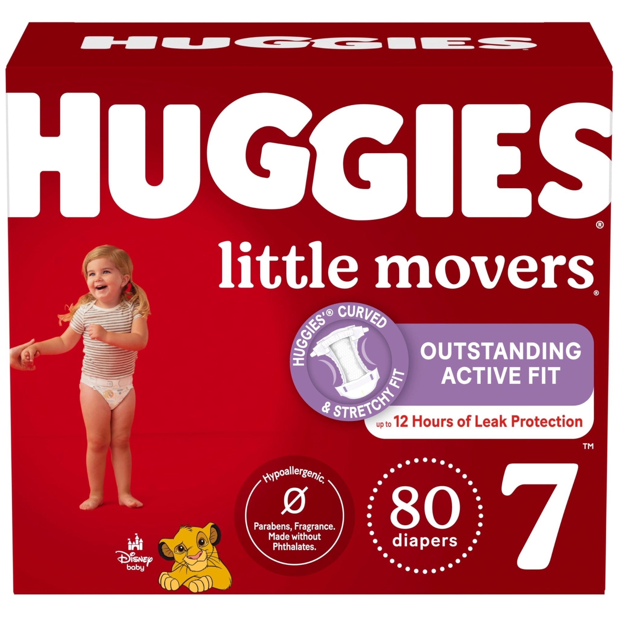 Huggies Size 5 Diapers, Little Movers Baby Diapers, Size 5 (27+ lbs), 132 Count (2 Packs of 66), Packaging May Vary
