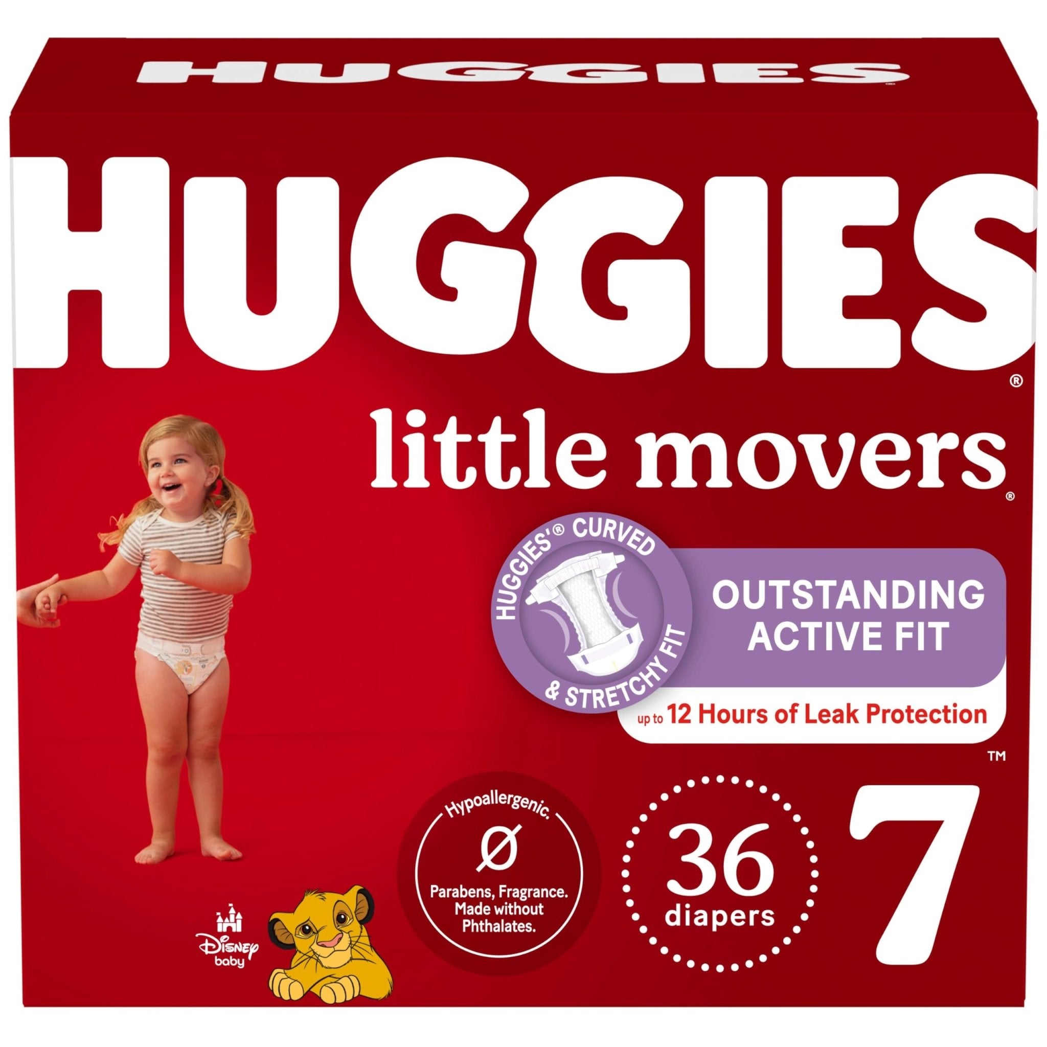 Huggies Size 5 Diapers, Little Movers Baby Diapers, Size 5 (27+ lbs), 132 Count (2 Packs of 66), Packaging May Vary
