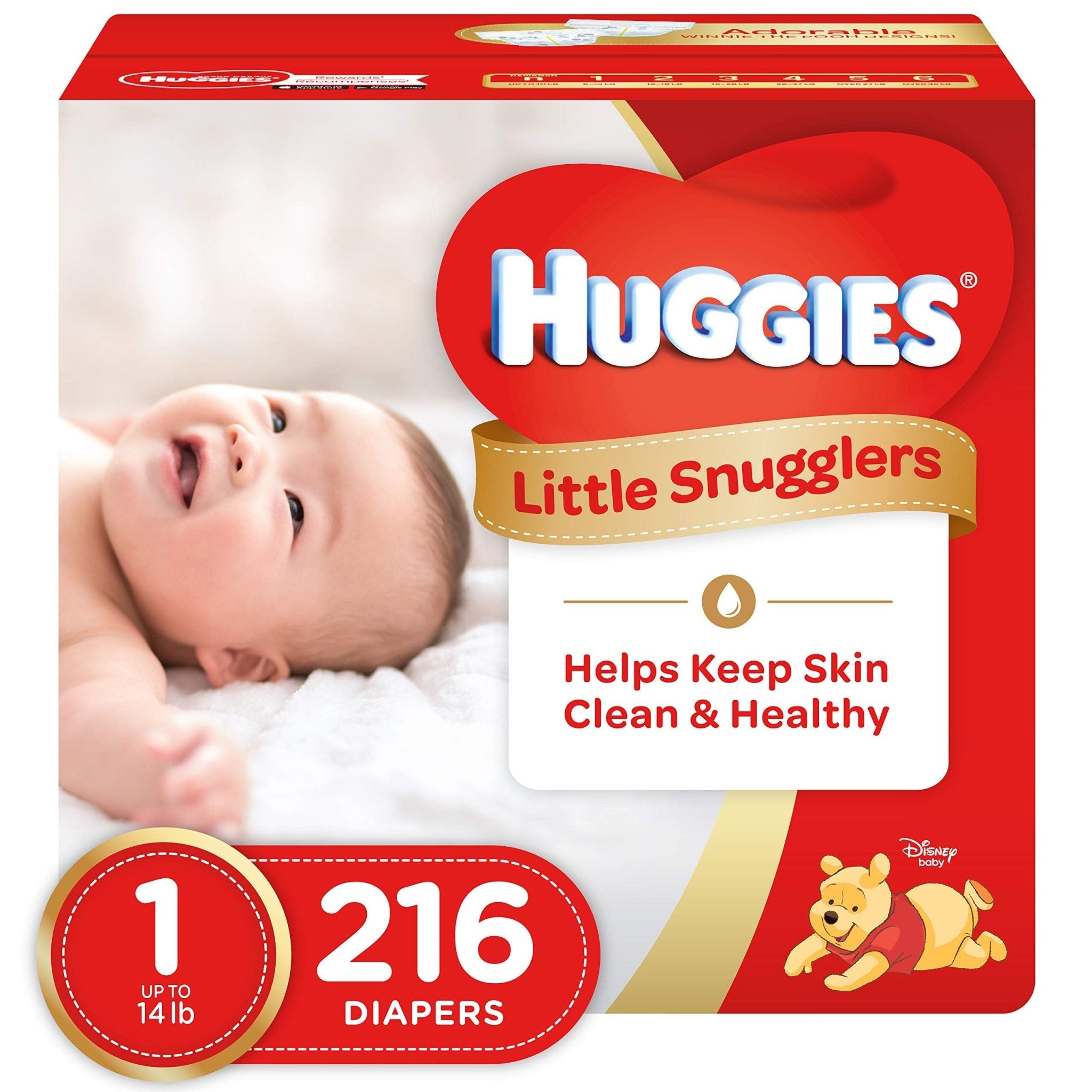 Huggies Size Newborn Diapers, Little Snugglers Baby Diapers, Size Newborn (up to 10 lbs), 31 Count, Packaging May Vary