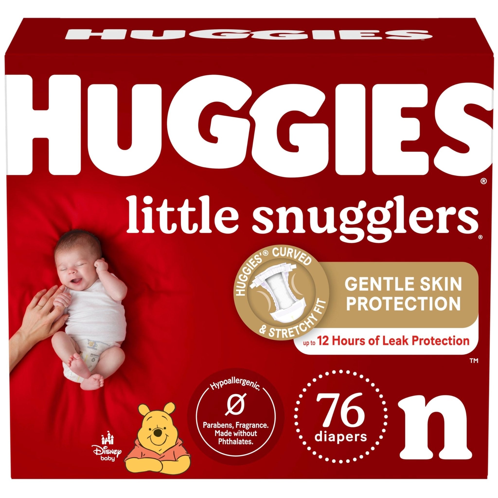 Huggies Size Newborn Diapers, Little Snugglers Baby Diapers, Size Newborn (up to 10 lbs), 31 Count, Packaging May Vary