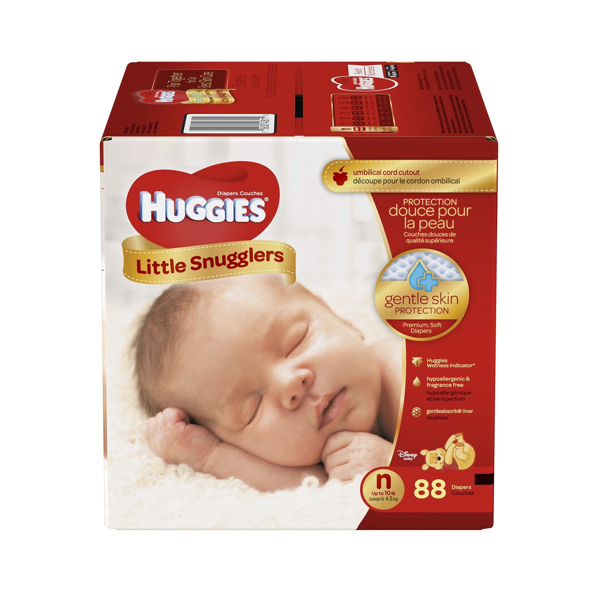 Huggies Size Newborn Diapers, Little Snugglers Baby Diapers, Size Newborn (up to 10 lbs), 31 Count, Packaging May Vary