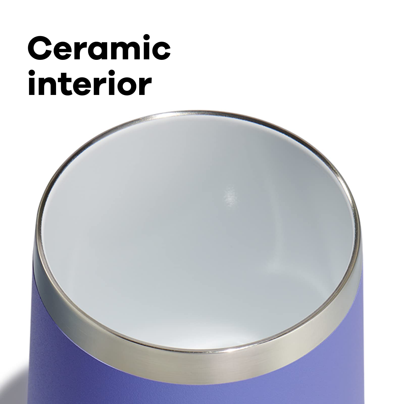 Hydro Flask 10 Oz Wine Glass - Ceramic Stemless Wine Tumbler - Unbreakable with Lid in Trillium Pink