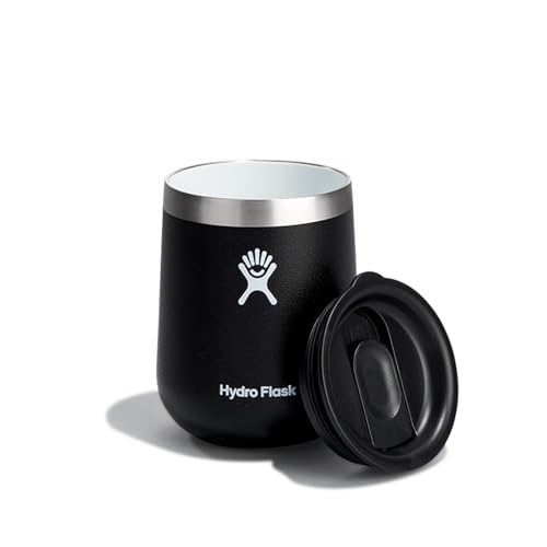 Hydro Flask 10 Oz Wine Glass - Ceramic Stemless Wine Tumbler - Unbreakable with Lid in Trillium Pink