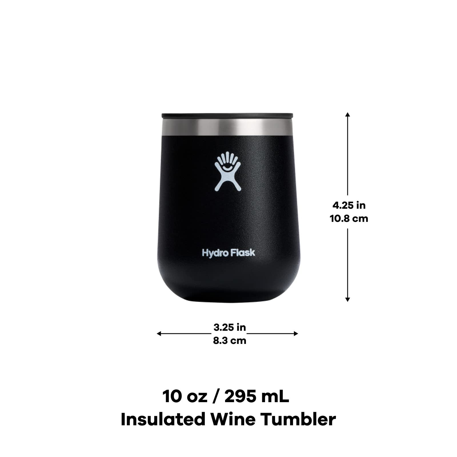 Hydro Flask 10 Oz Wine Glass - Ceramic Stemless Wine Tumbler - Unbreakable with Lid in Trillium Pink
