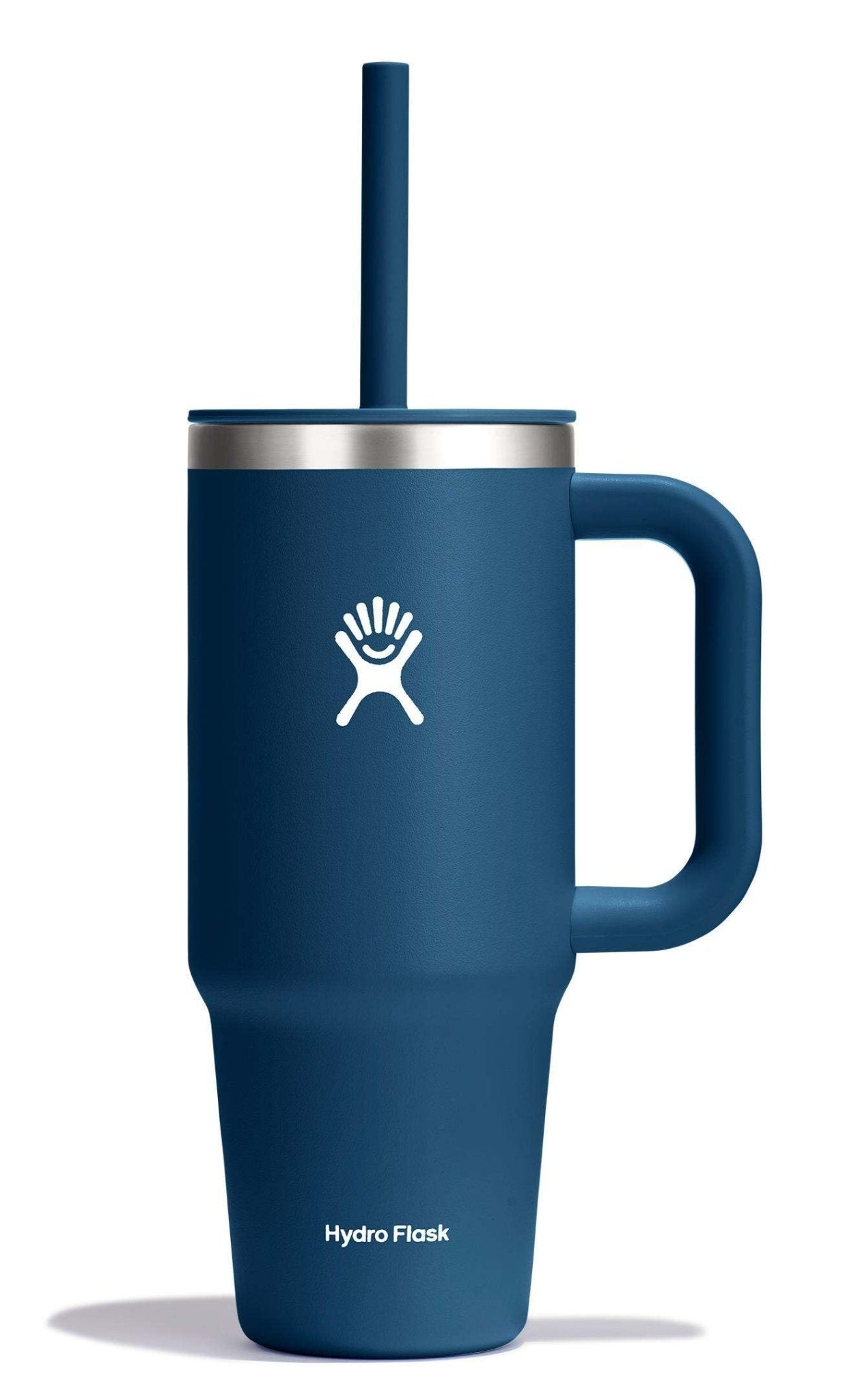 Hydro Flask 40 Oz Travel Tumbler with Handle, Lid and Straw - Insulated Stainless Steel in Sugarplum