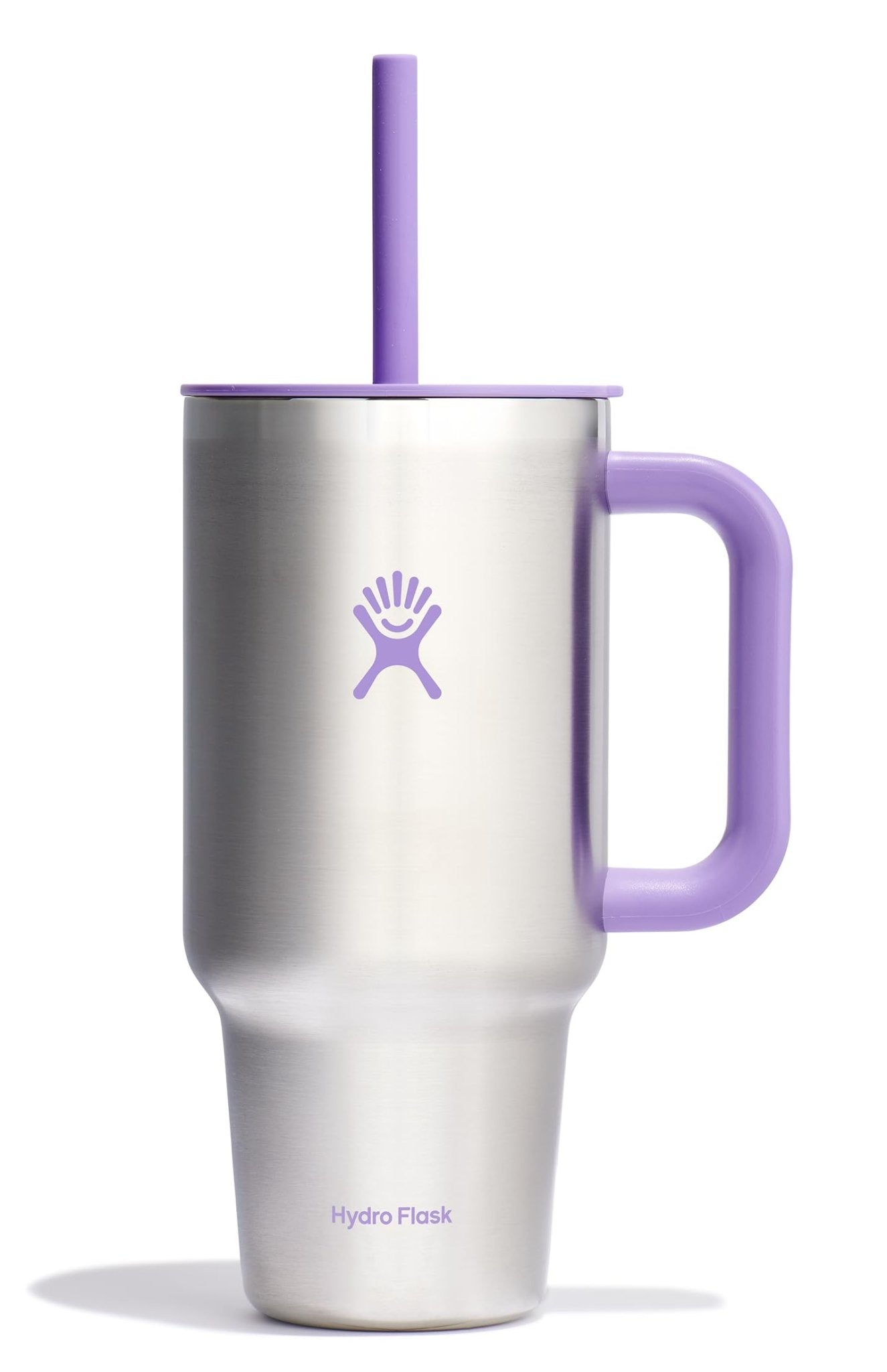 Hydro Flask 40 Oz Travel Tumbler with Handle, Lid and Straw - Insulated Stainless Steel in Sugarplum