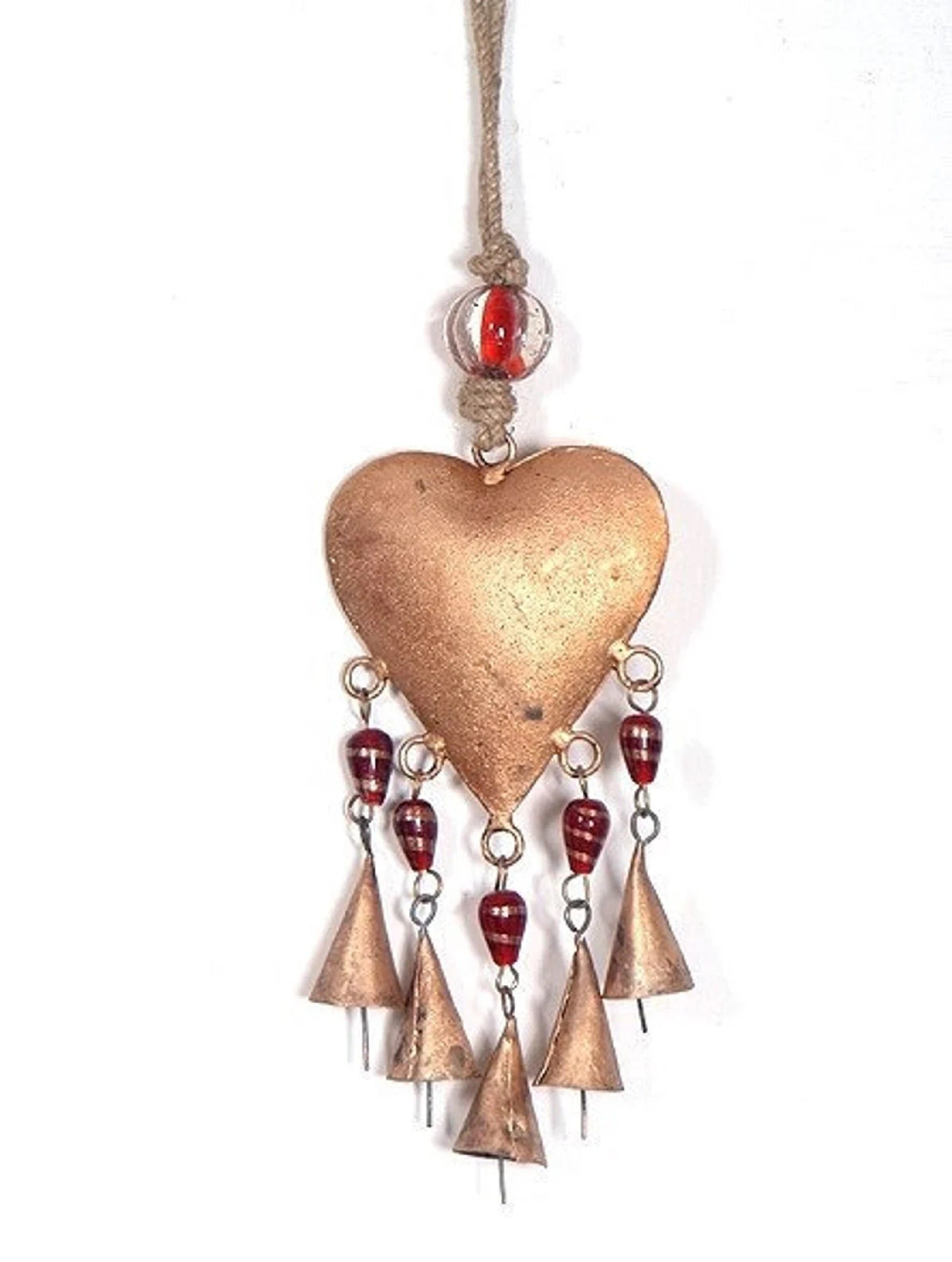 Heart Chime brass bells decorative ornaments by OMSutra