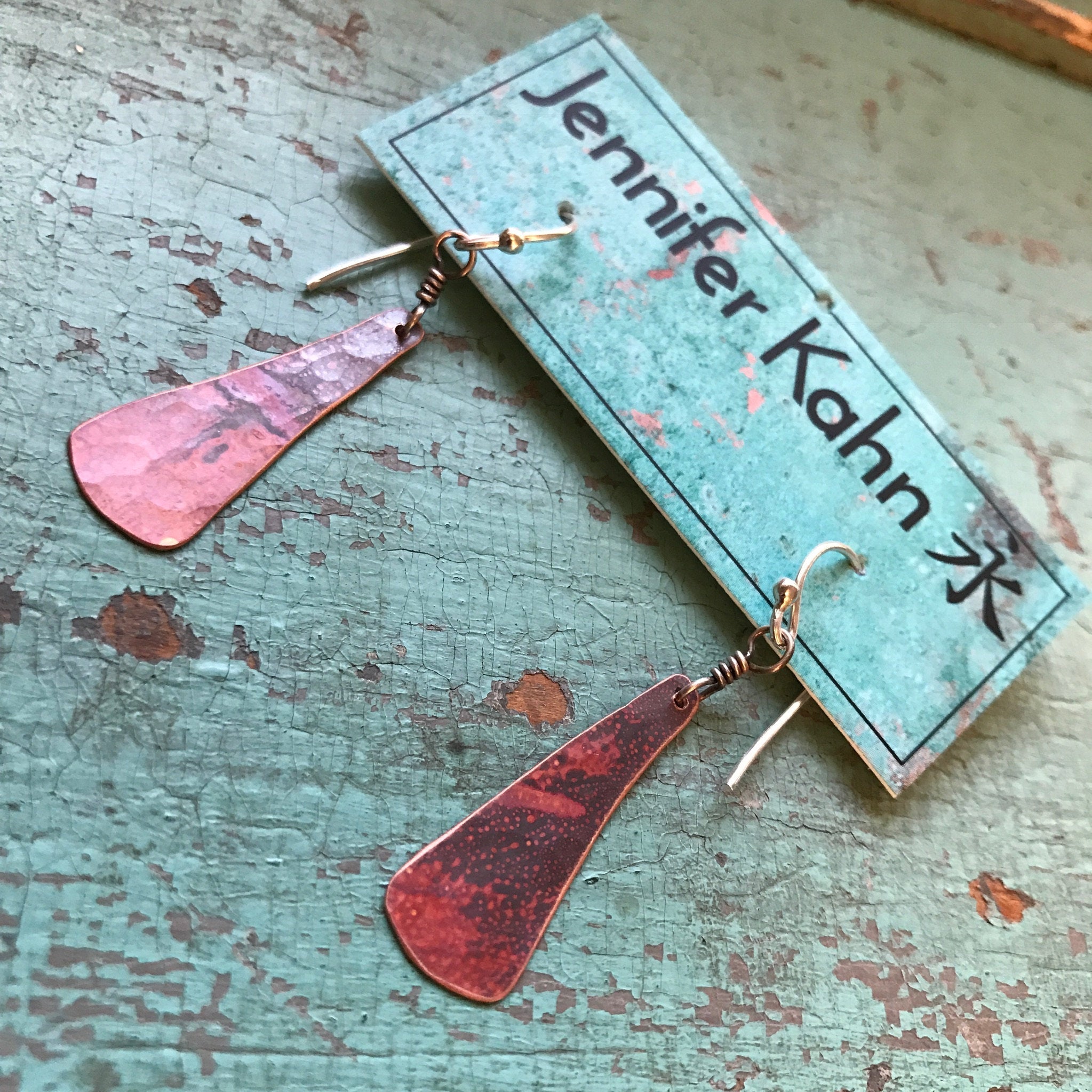 Copper Taper Earrings