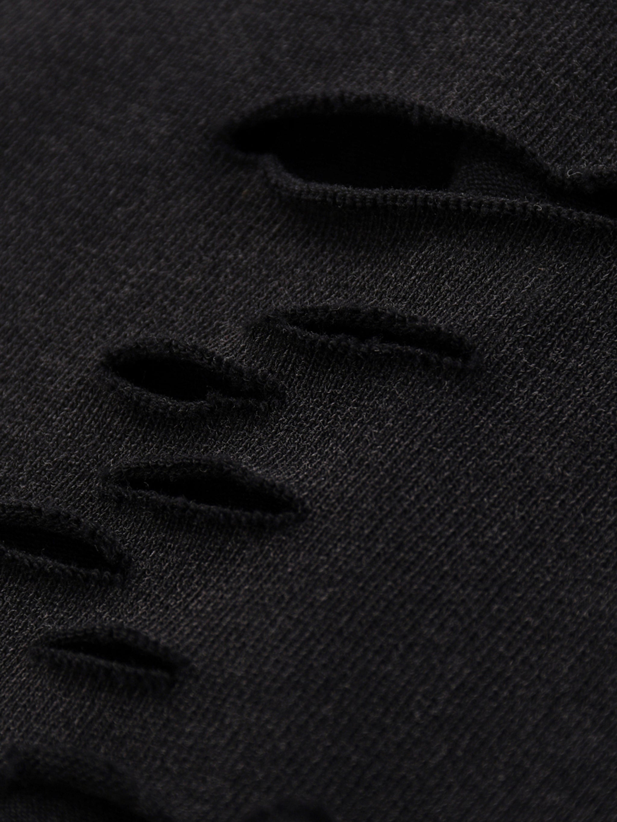 RiCHJVNKIE SOCIETY Raw Hem Distressed Tee