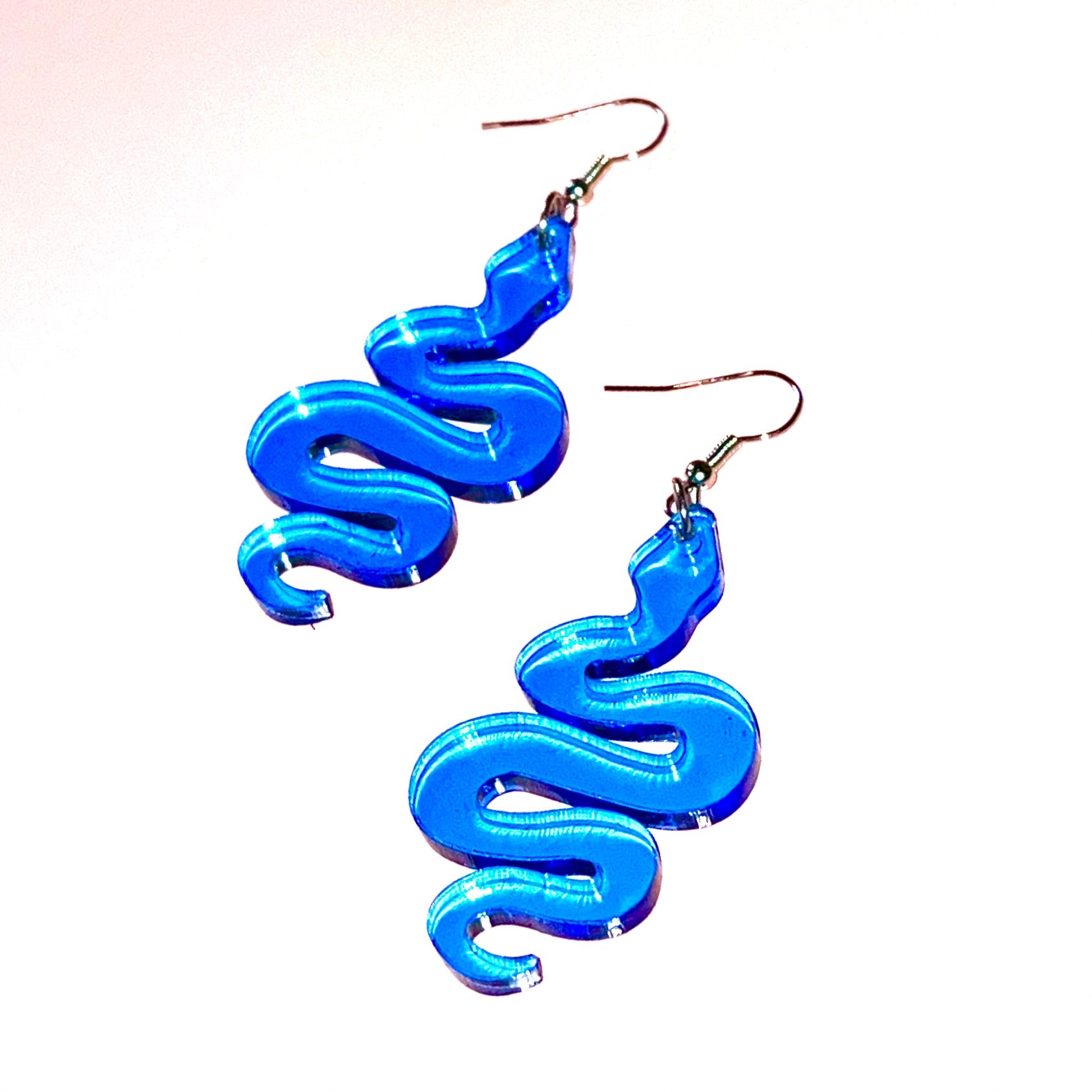 Snake Earrings - Blue by BOBBYK