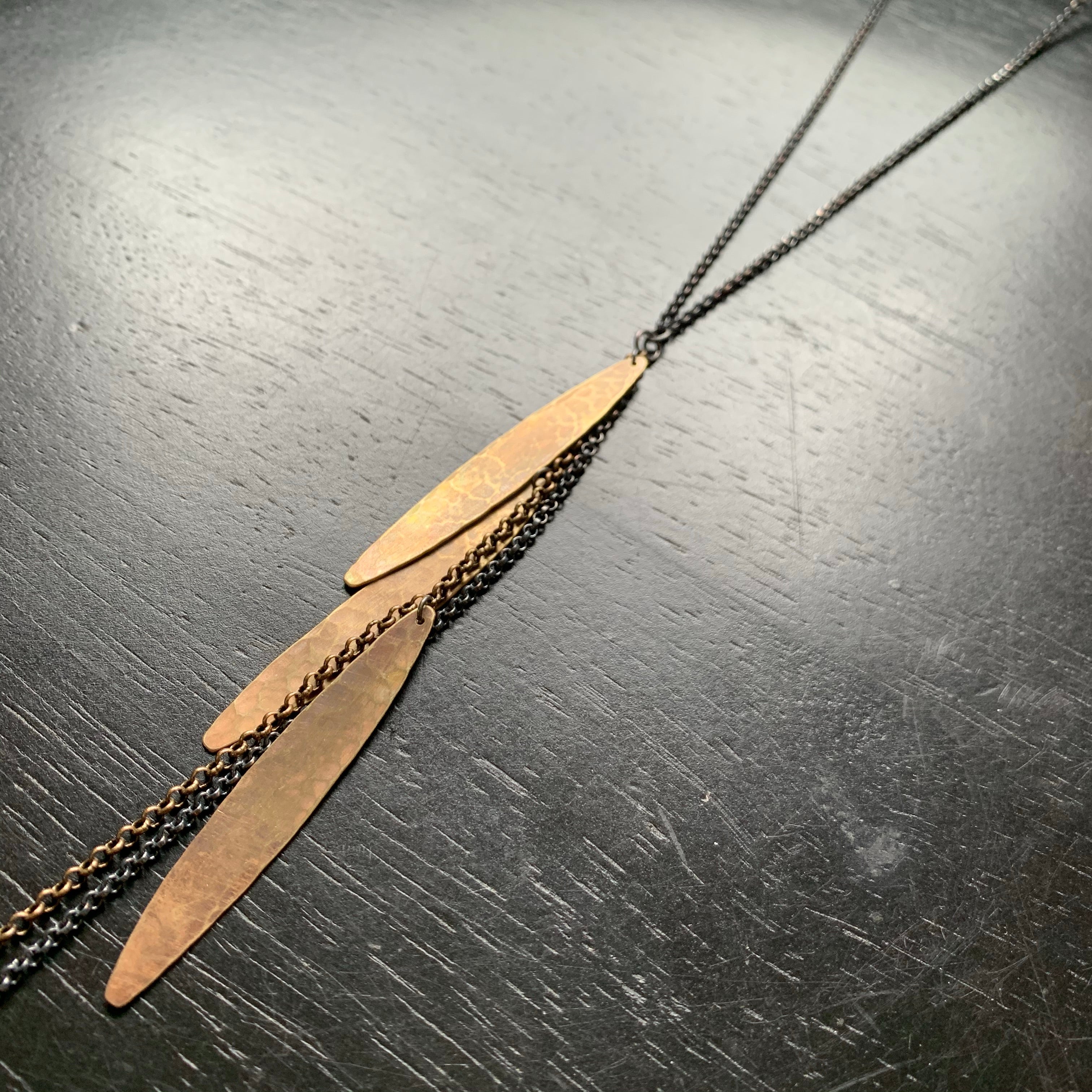 Metal Feather Necklace