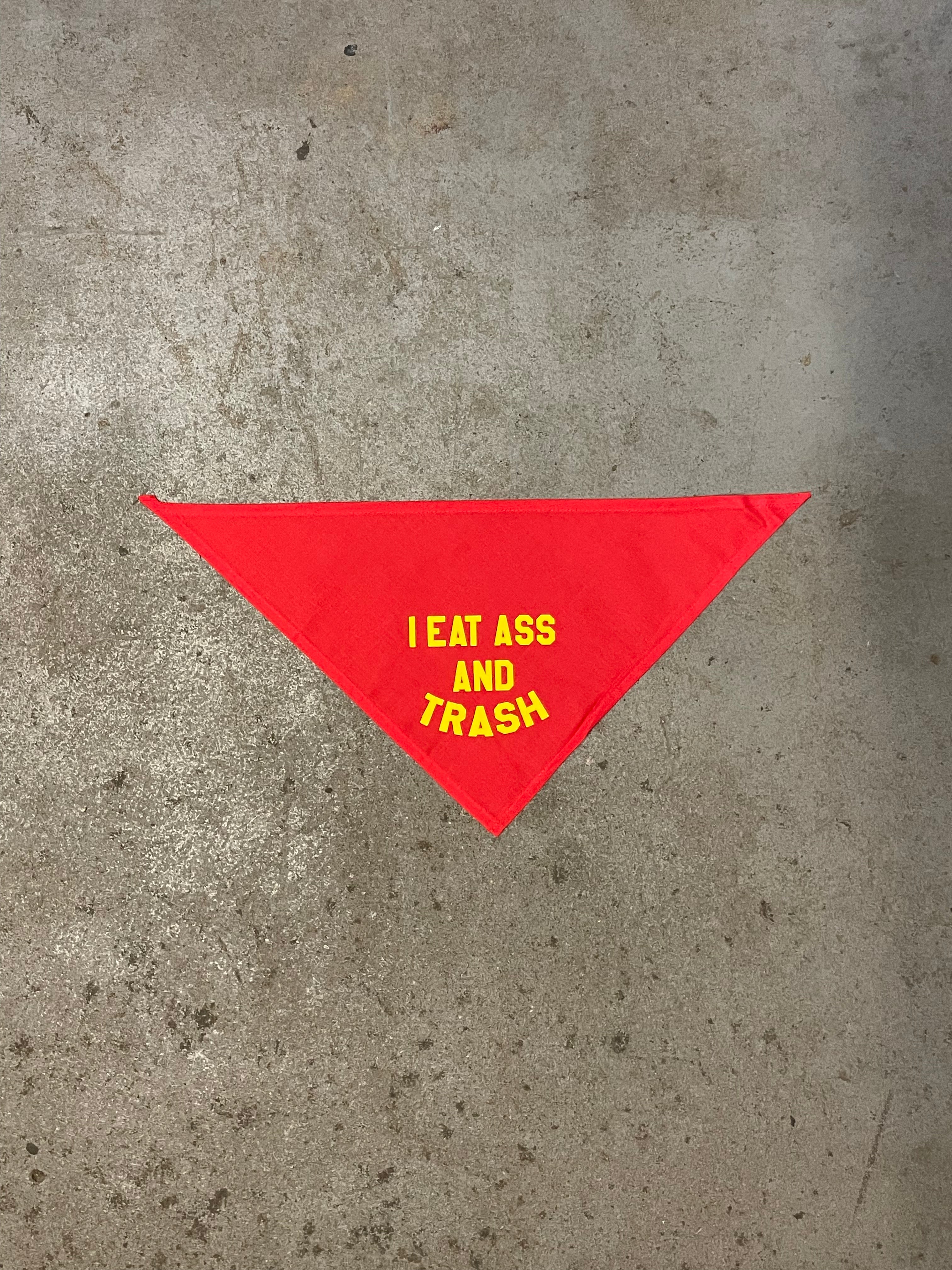 I Eat Ass and Trash Pet Bandana (Small) by BOBBYK