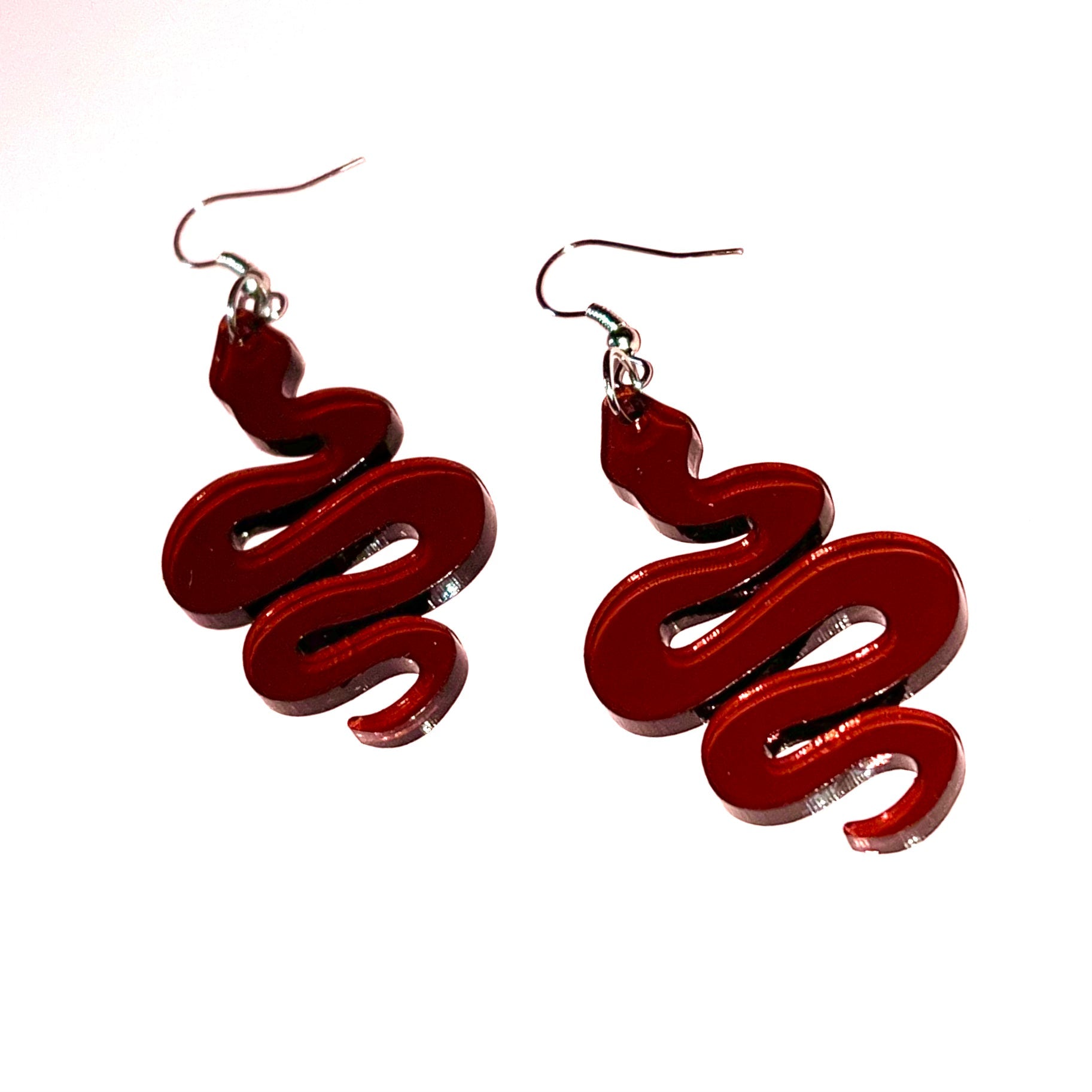 Snake Earrings - Mauve by BOBBYK
