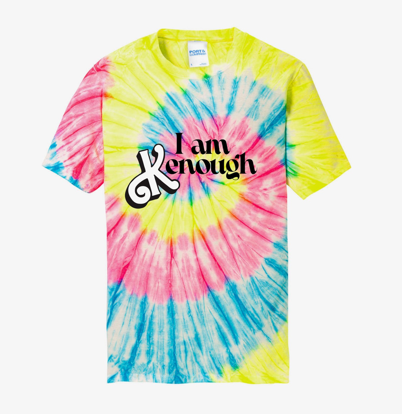 I Am Kenough Tie Dye T-Shirt by BOBBYK