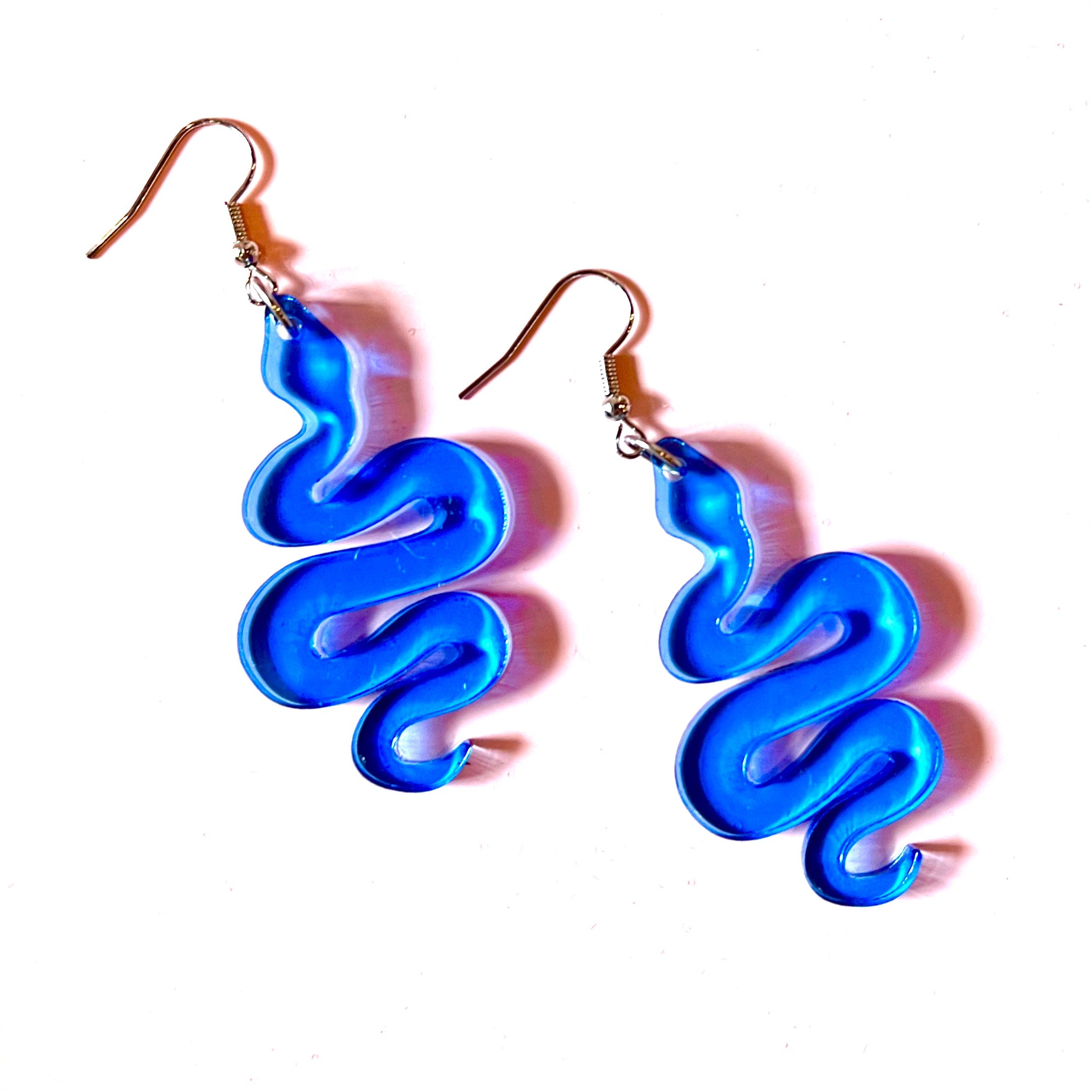Snake Earrings - Blue by BOBBYK