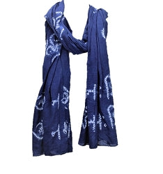OM Namah Shivay - Omkara Prayer Shawl - Shibori style by OMSutra