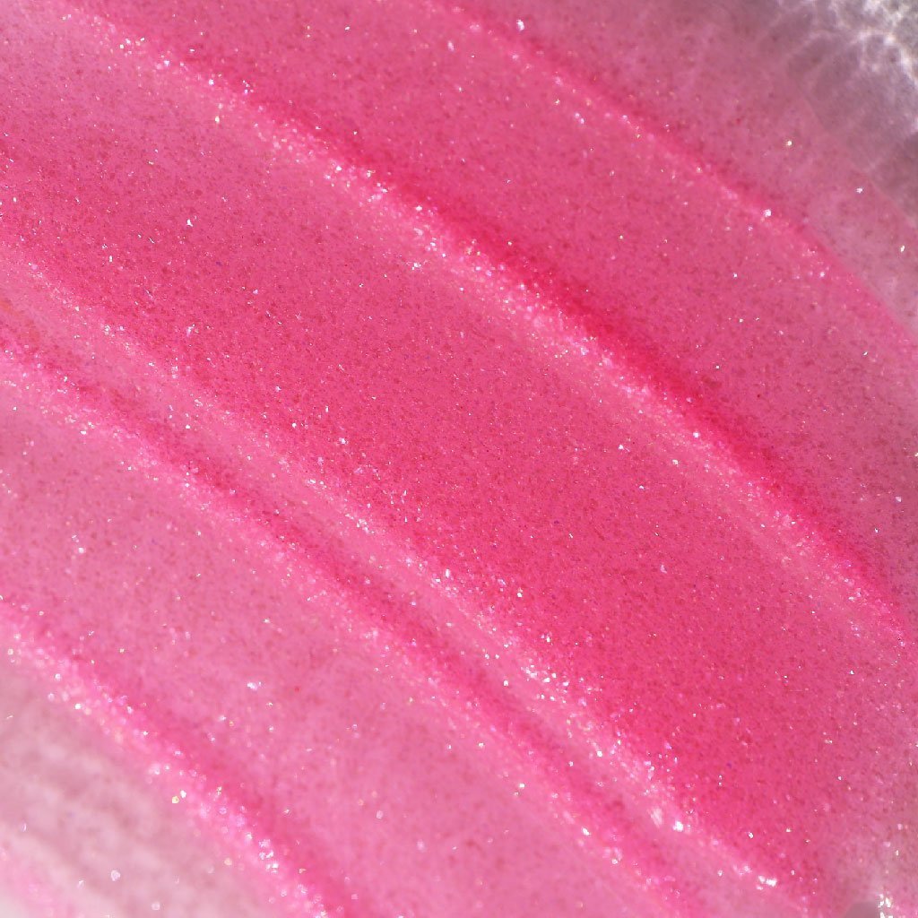 Pink frosting lip gloss swatch with shimmer - Instant Crush - Pinky Ring - Half Caked