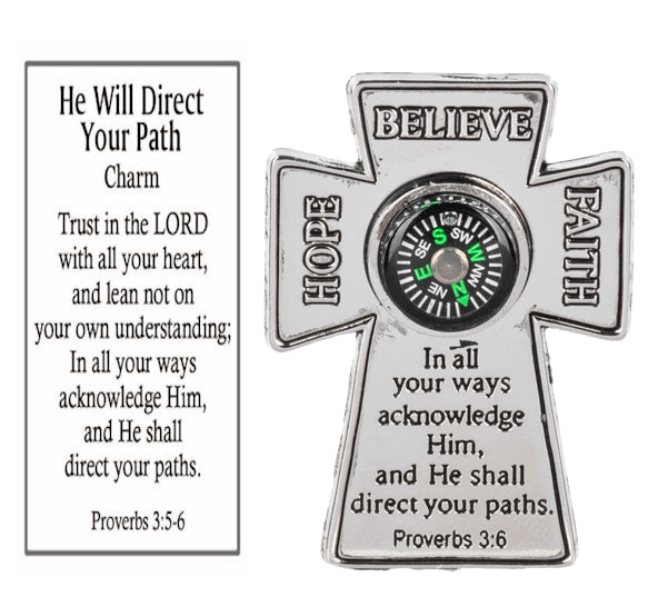 He Will Direct Your Path Charm