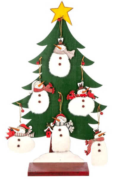 Fuzzy Snowman Ornament -