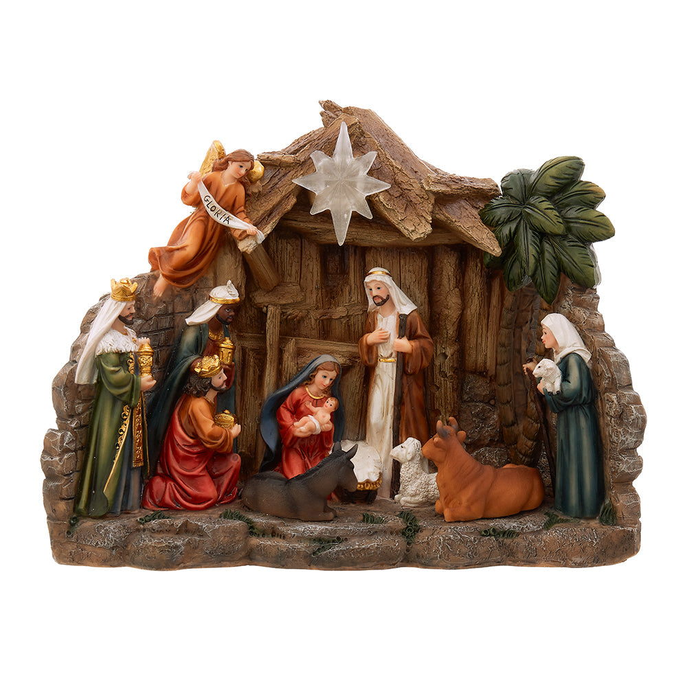 Light-Up Nativity Table Piece