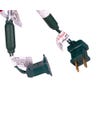 35-Light Red and White G12 Frosted Green Wire LED Light Set