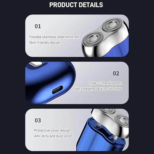 I.Ureza Mini Shaver, I.Ureza Shavers, Monhck - Mini Shave Portable ElectricShaver for Men, Electric Razor for Men Pocket Size Mini PortableShaver, Waterproof (Green)