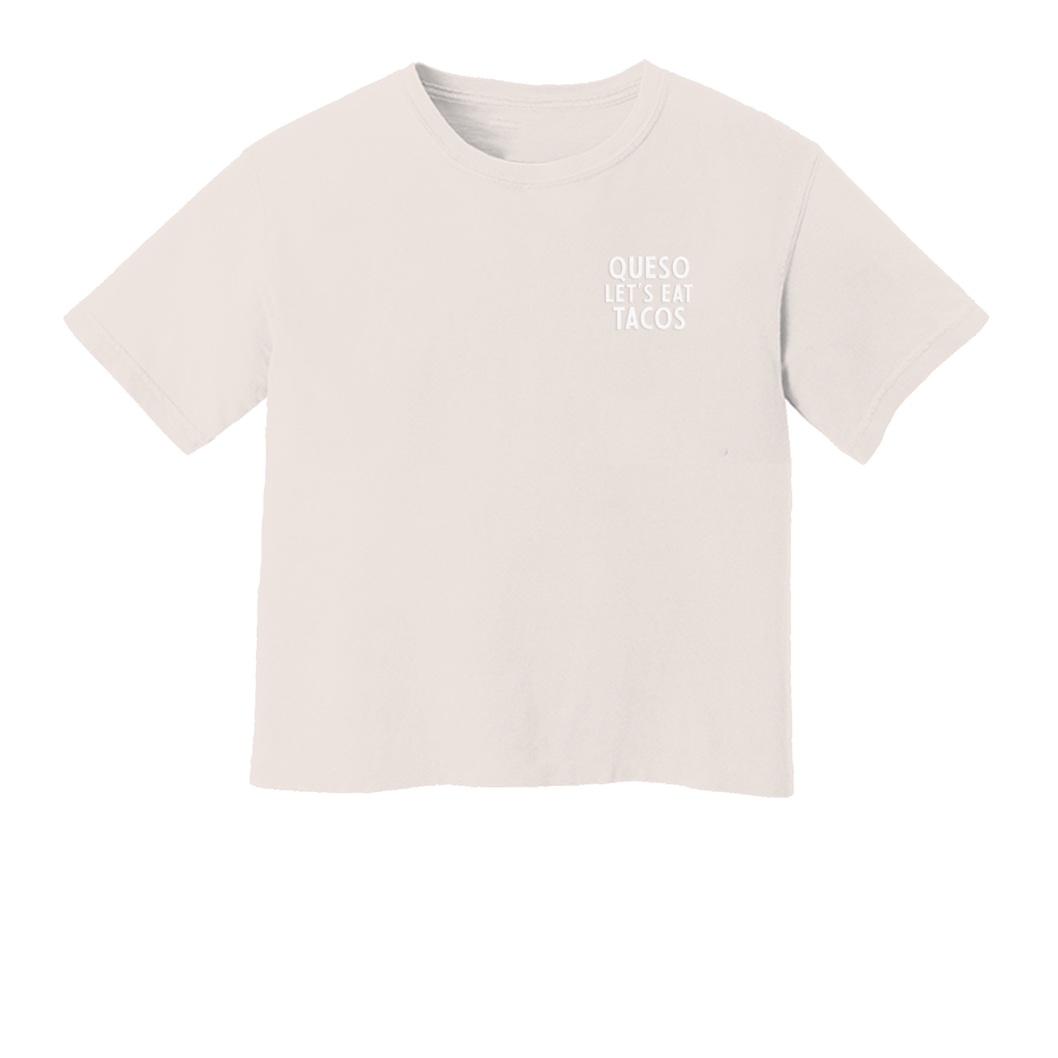 Queso Let's Eat Tacos Washed Crop Tee