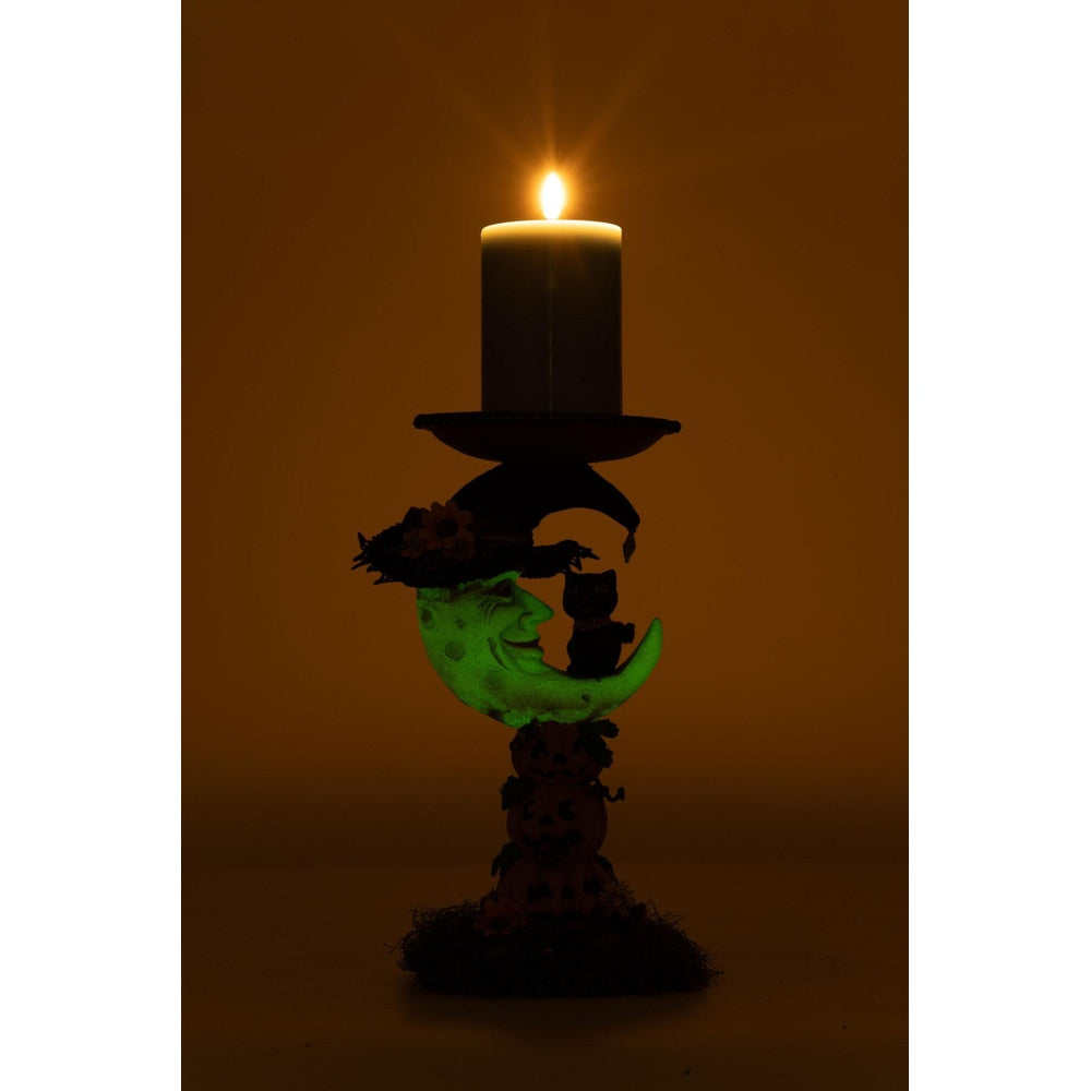 Jacks and Cats Moon Pillar Candle Holder by Katherine's Collection